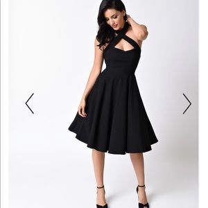 Unique Vintage Rita Dress criss cross halter